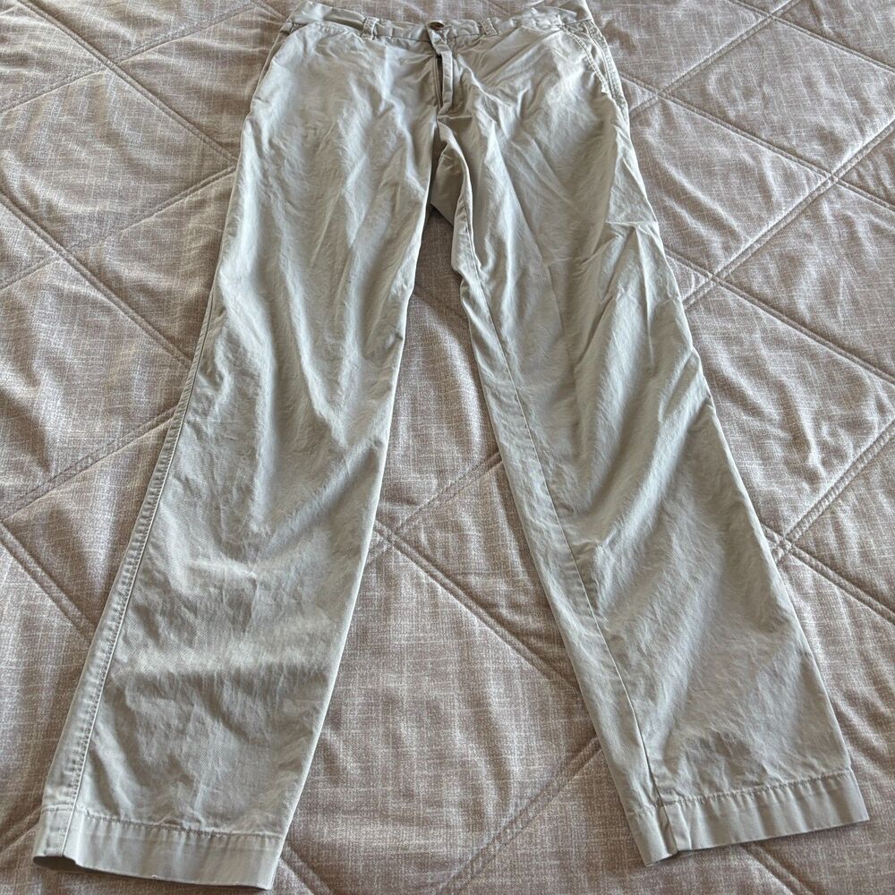 Banana Republic: Men's Khaki Tan Straight Leg Casual Pants Trousers Size 30x32